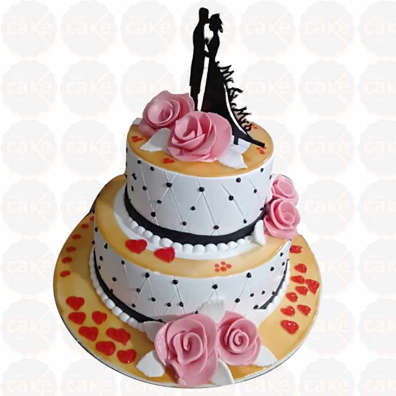 Customised Wedding Cake, Packaging Type: Box at Rs 900/kg in Gurgaon | ID:  26429951088